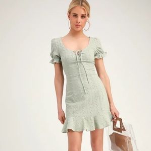 Eyelet Lace Mini Dress
